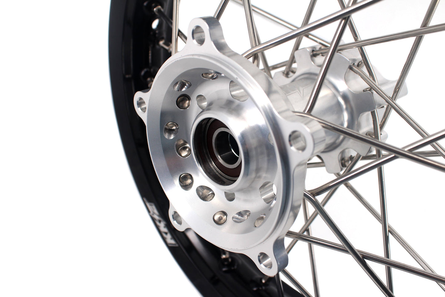 KKE 14 & 12 Small Kid's Wheels Rims Set for KTM 65 SX 2002-2024 Silver&Black - Howling Moto