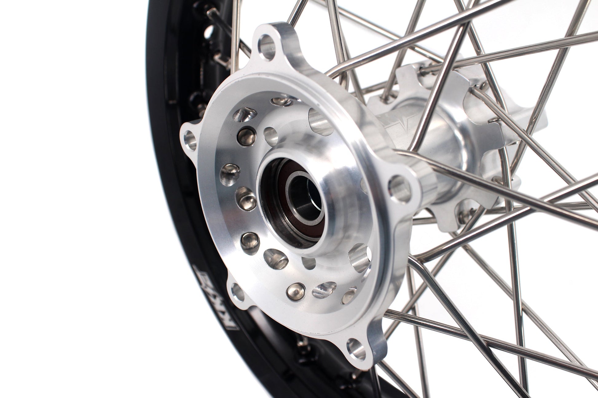 KKE 14 & 12 Small Kid's Wheels Rims Set for KTM 65 SX 2002-2024 Silver&Black - Howling Moto