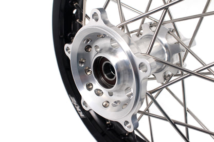 KKE 14 & 12 Small Kid's Wheels Rims Set for KTM 65 SX 2002-2024 Silver&Black - Howling Moto