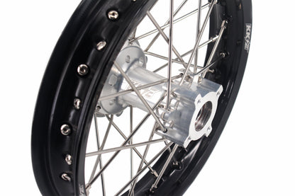KKE 14 & 12 Small Kid's Wheels Rims Set for KTM 65 SX 2002-2024 Silver&Black - Howling Moto