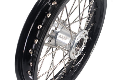KKE 12 & 10 Kid's Wheels For KTM SX50 2014-2023 For Gas Gas MC50 2021-2024  Mini Bike Silver&Black - Howling Moto