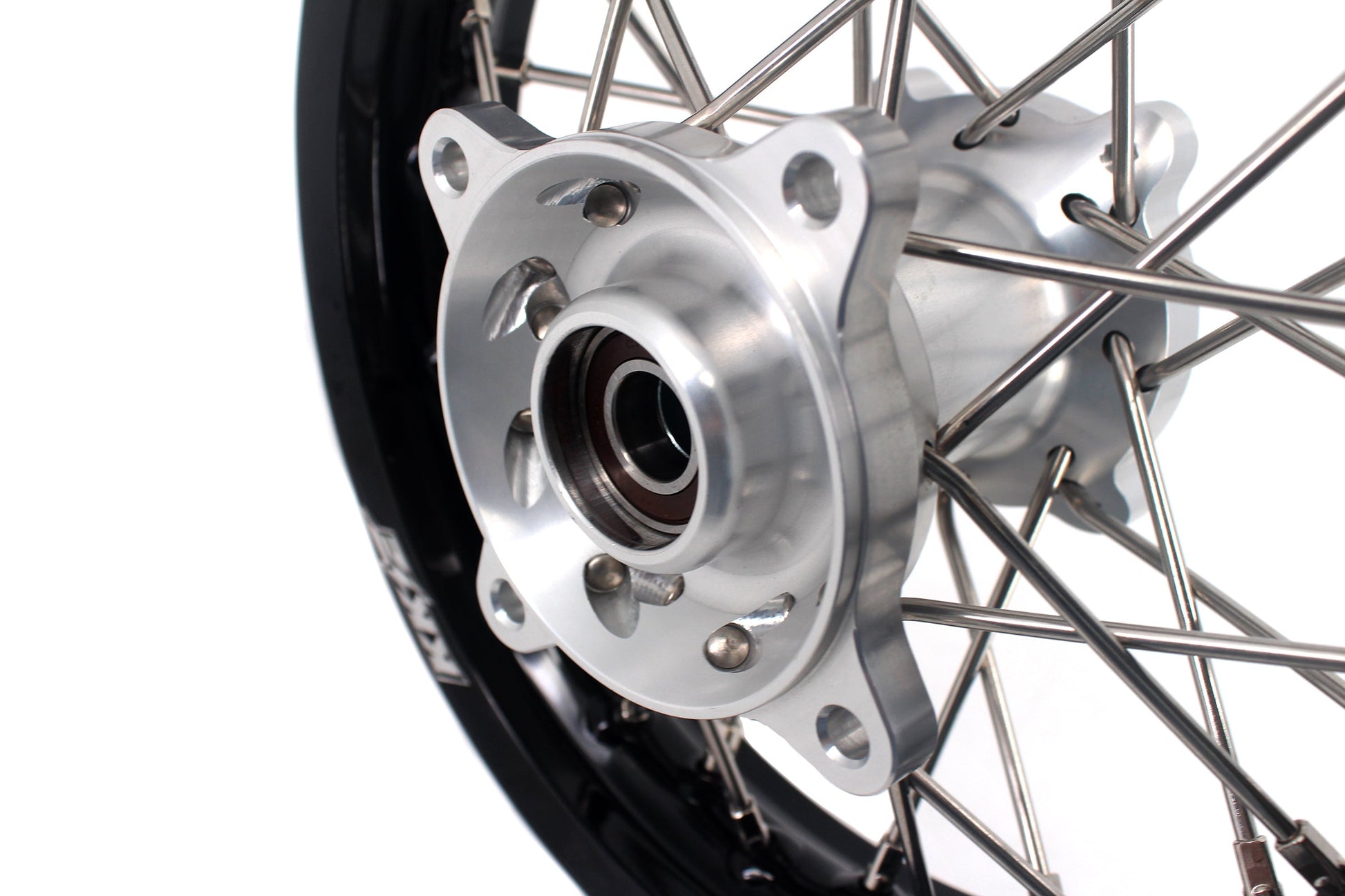KKE 12 & 10 Kid's Wheels For KTM SX50 2014-2023 For Gas Gas MC50 2021-2024  Mini Bike Silver&Black - Howling Moto