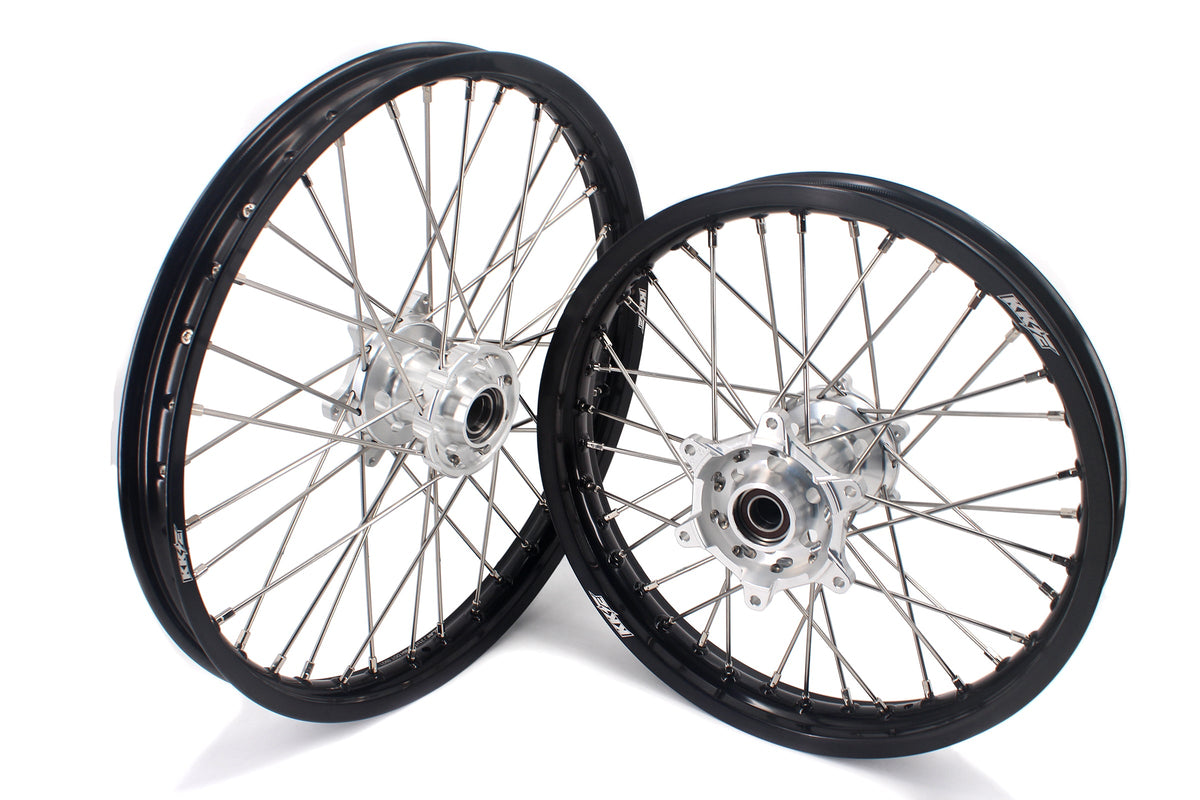 KKE 21/18 Enduro Rim Wheels For KTM EXC EXC-F EXC-W XCW 125-530CC 2003-2025 Silver Hubs