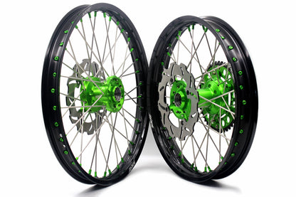 KKE 21in. 19in. Wheels For KAWASAKI KX125 KX250 1993-2002 Off Road Spoke Billet Rims