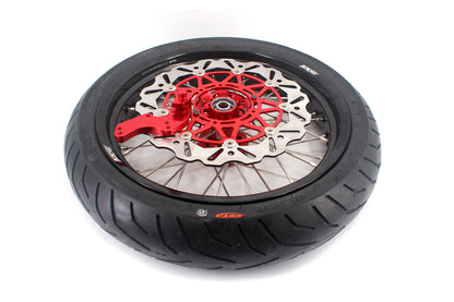 KKE CUSH DRIVE 17 Inch Supermoto Tires Rims Fit HONDA CRF250X CRF450X 2005-2018 - Howling Moto