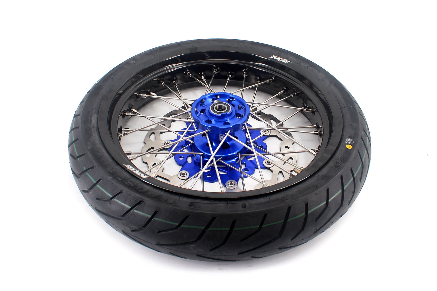 KKE 3.5/4.25*17inch Cush Drive Rims Tires For YAMAHA WR250F 2001-2019 WR450F 2003-2018 Blue Hub - Howling Moto