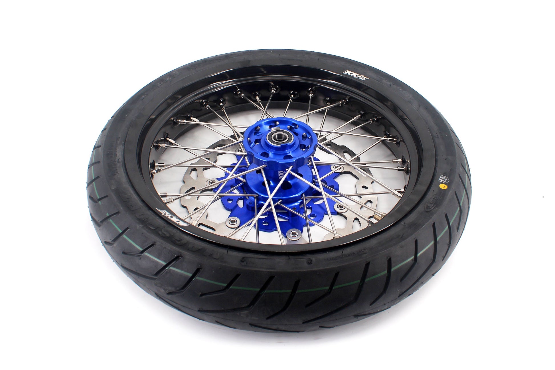 KKE 3.5/4.25*17inch Cush Drive Rims Tires For YAMAHA WR250F 2001-2019 WR450F 2003-2018 Blue Hub - Howling Moto