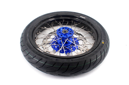 KKE 3.5/4.25*17inch Cush Drive Rims Tires For YAMAHA WR250F 2001-2019 WR450F 2003-2018 Blue Hub - Howling Moto