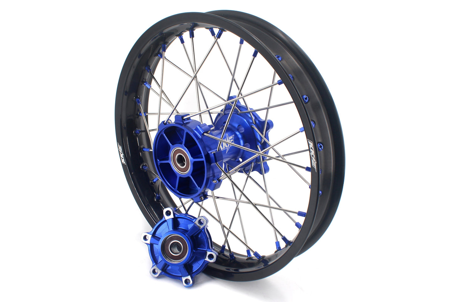 KKE 1.85*21 & 2.5*18 Motorcycle Tubed Spoke Rims Fit Yamaha Tenere 700 2019-2025 Blue - Howling Moto