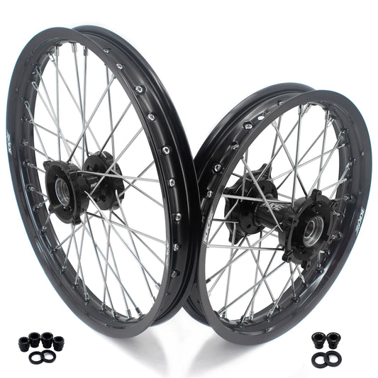KKE 19" 16" Kid's Big Spoke Wheels Rims Fit KTM SX 85 2003-2020 Black Hubs - Howling Moto