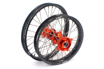 KKE 19" 16" Kid's Big Wheels GLM Rims For KTM SX 85 2021 2022 2023 2024 Orange Hub - Howling Moto