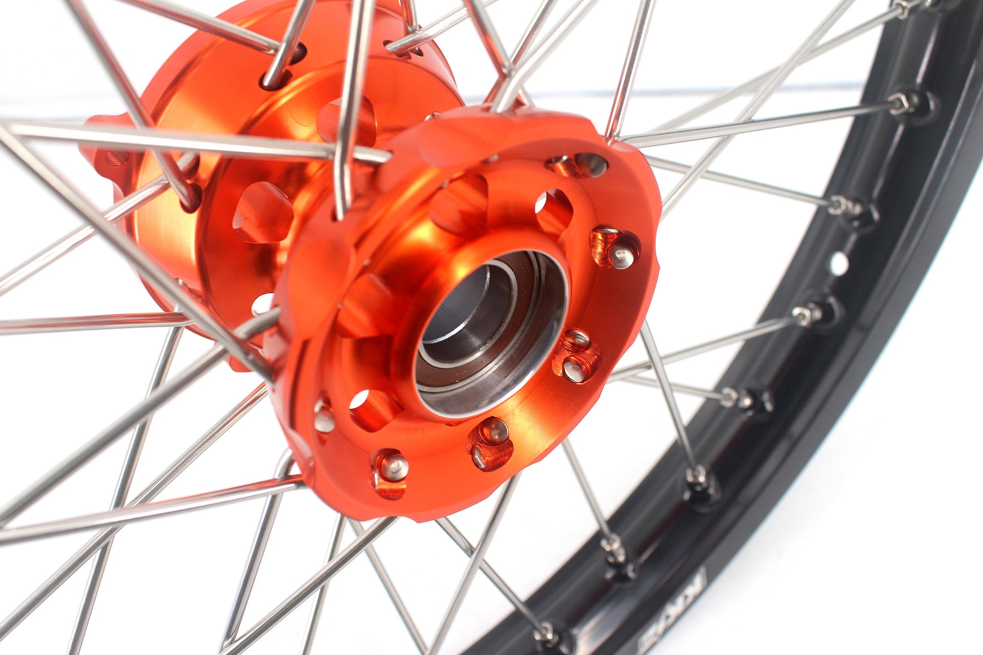 KKE 19" 16" Kid's Big Wheels GLM Rims For KTM SX 85 2021 2022 2023 2024 Orange Hub - Howling Moto