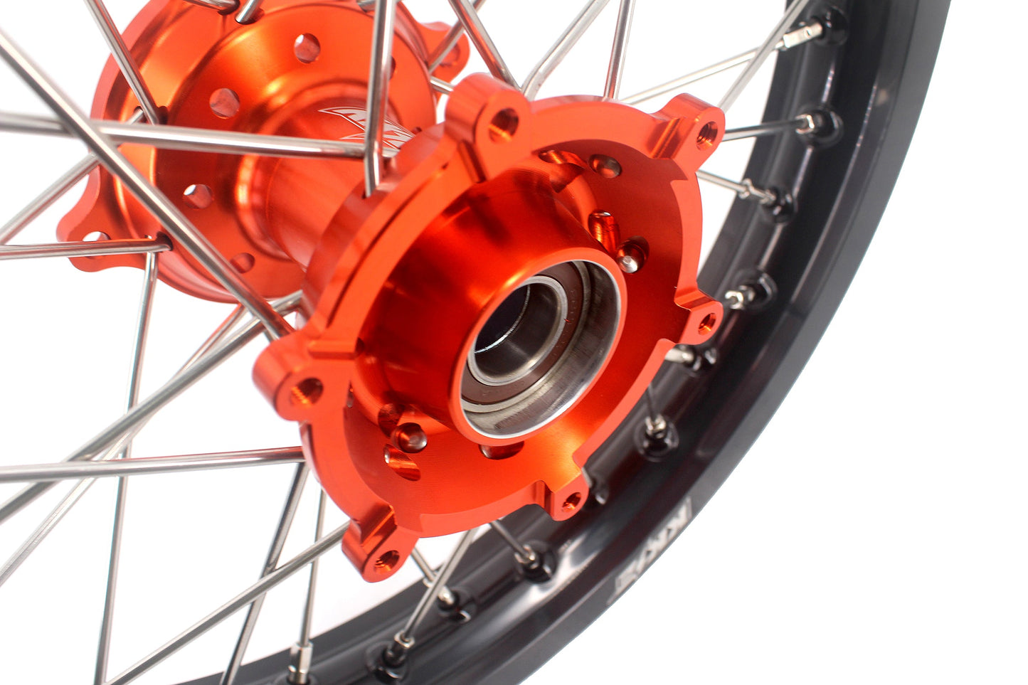 KKE 19" 16" Kid's Big Wheels GLM Rims For KTM SX 85 2021 2022 2023 2024 Orange Hub - Howling Moto