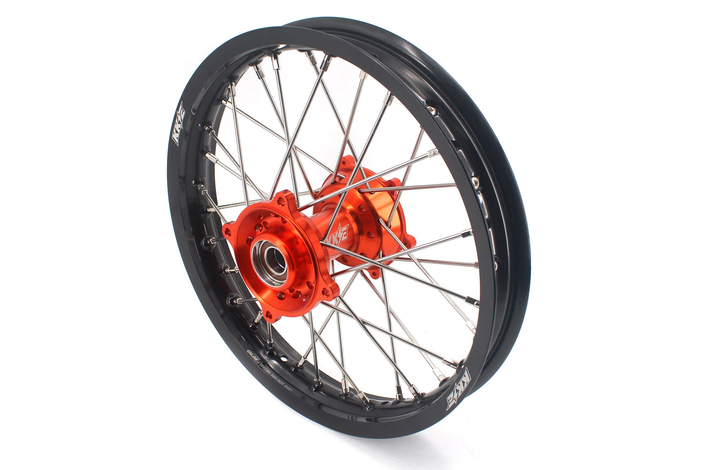 KKE 19" 16" Kid's Big Wheels GLM Rims For KTM SX 85 2021 2022 2023 2024 Orange Hub - Howling Moto