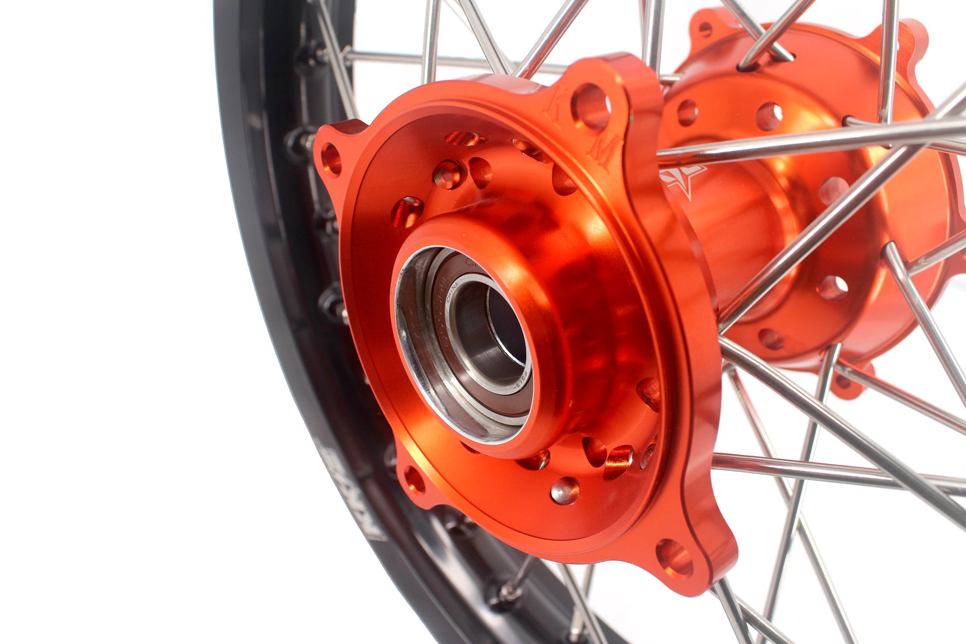 KKE 19" 16" Kid's Big Wheels GLM Rims For KTM SX 85 2021 2022 2023 2024 Orange Hub - Howling Moto