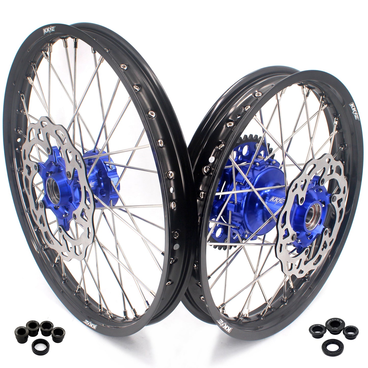 KKE 21/18 Enduro CUSH Drive Spoke Wheels For KTM EXC EXC-F EXC-W 125-530CC 2003-2024 Blue Hub - Howling Moto
