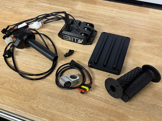 Electro & Co ETM RTR 13kW TruMoto 6+7 Powertrain Upgrade Kit with high-speed and revolver alpha components on a white background.