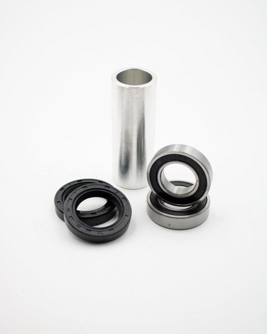 Warp 9 Racing Yamaha 20mm front wheel bearing kit for YZ125, YZ250, YZ450F, and WR450F motocross bikes, shown in the image.