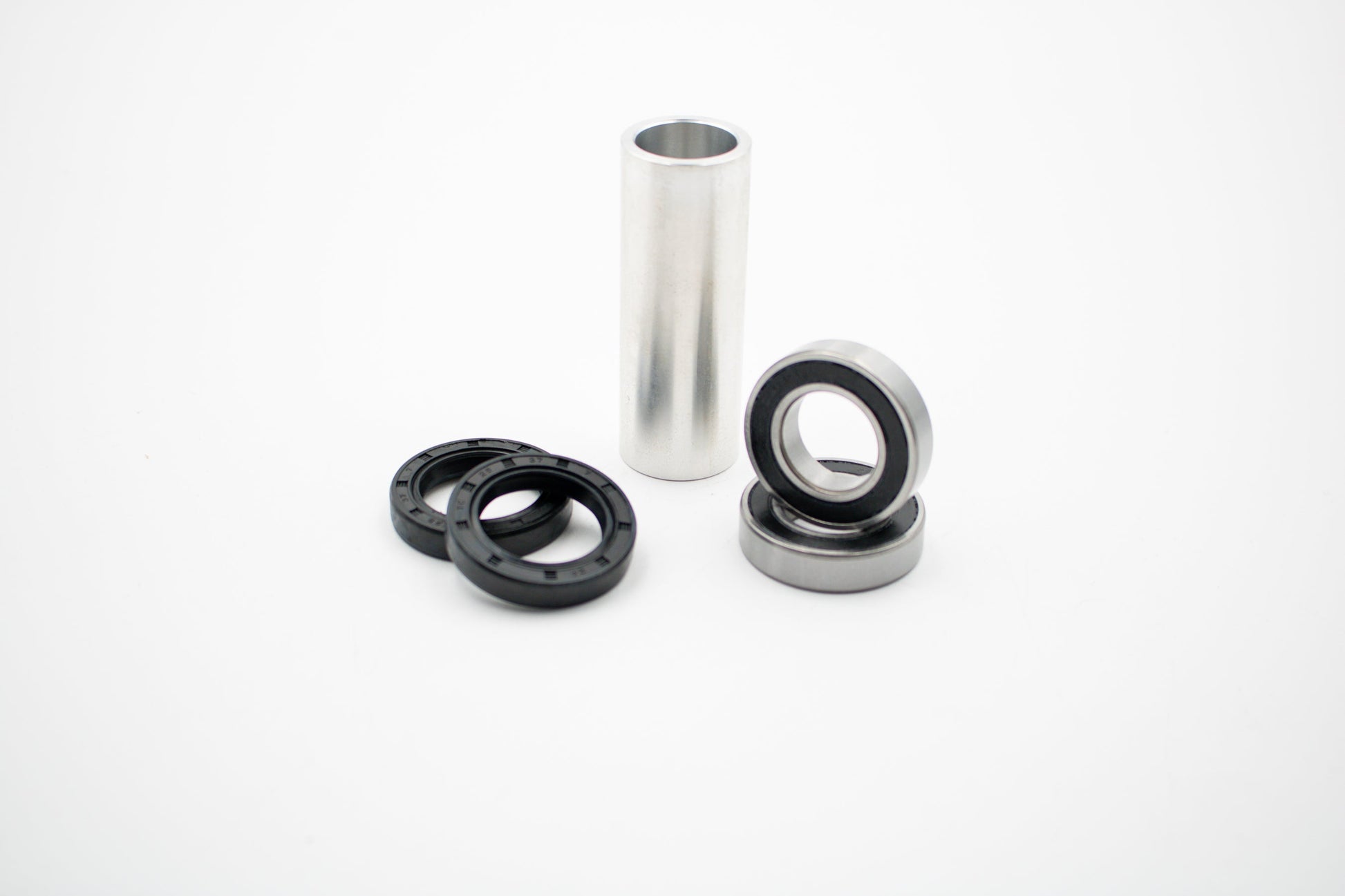 Warp9Racing Kawasaki KX 20mm front bearing kit with multiple bearings and components for motorcycle maintenance.
