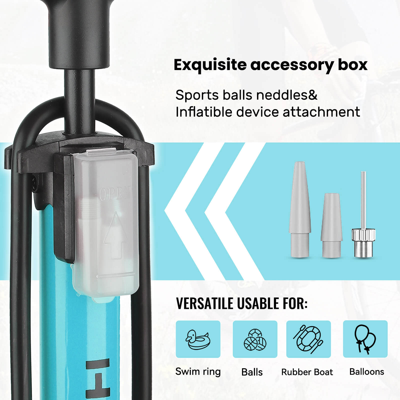 Hycline Basic-UP bicycle pump with a compact design, featuring a pressure gauge and a sturdy handle for easy inflation.
