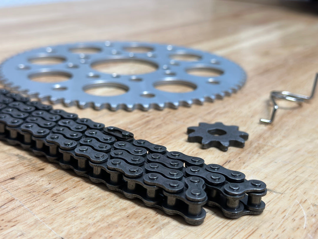 Electro & Co E&C Razor #35 HD ultralight sprocket and chain kit with 7075 aluminum rear sprocket for MX and SX dirt bikes.