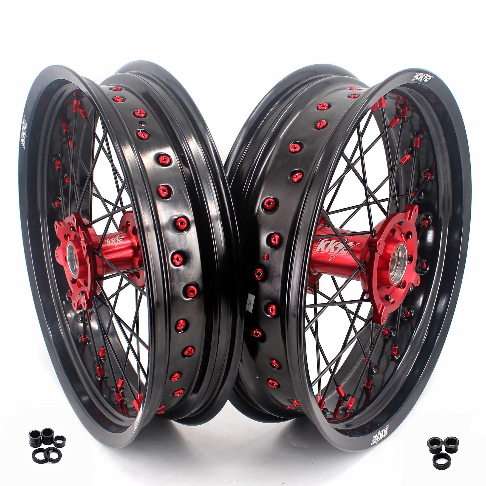 KKE 17inch Supermoto Wheels For Honda CRF250R 2014-2025 CRF450R 2013-2024 CRF450X 2019-2025 - Howling Moto