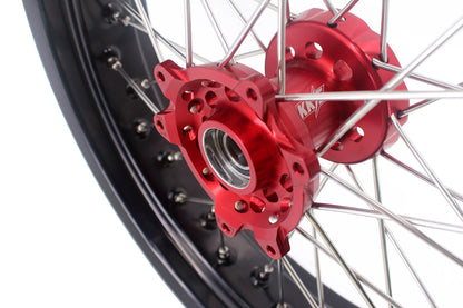 KKE 3.5 & 4.25 Cush Drive Supermoto Rims for HONDA CRF250R/450R 2002-2012 Red&Black - Howling Moto
