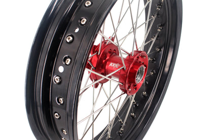 KKE 3.5 & 4.25 Cush Drive Supermoto Rims for HONDA CRF250R/450R 2002-2012 Red&Black - Howling Moto