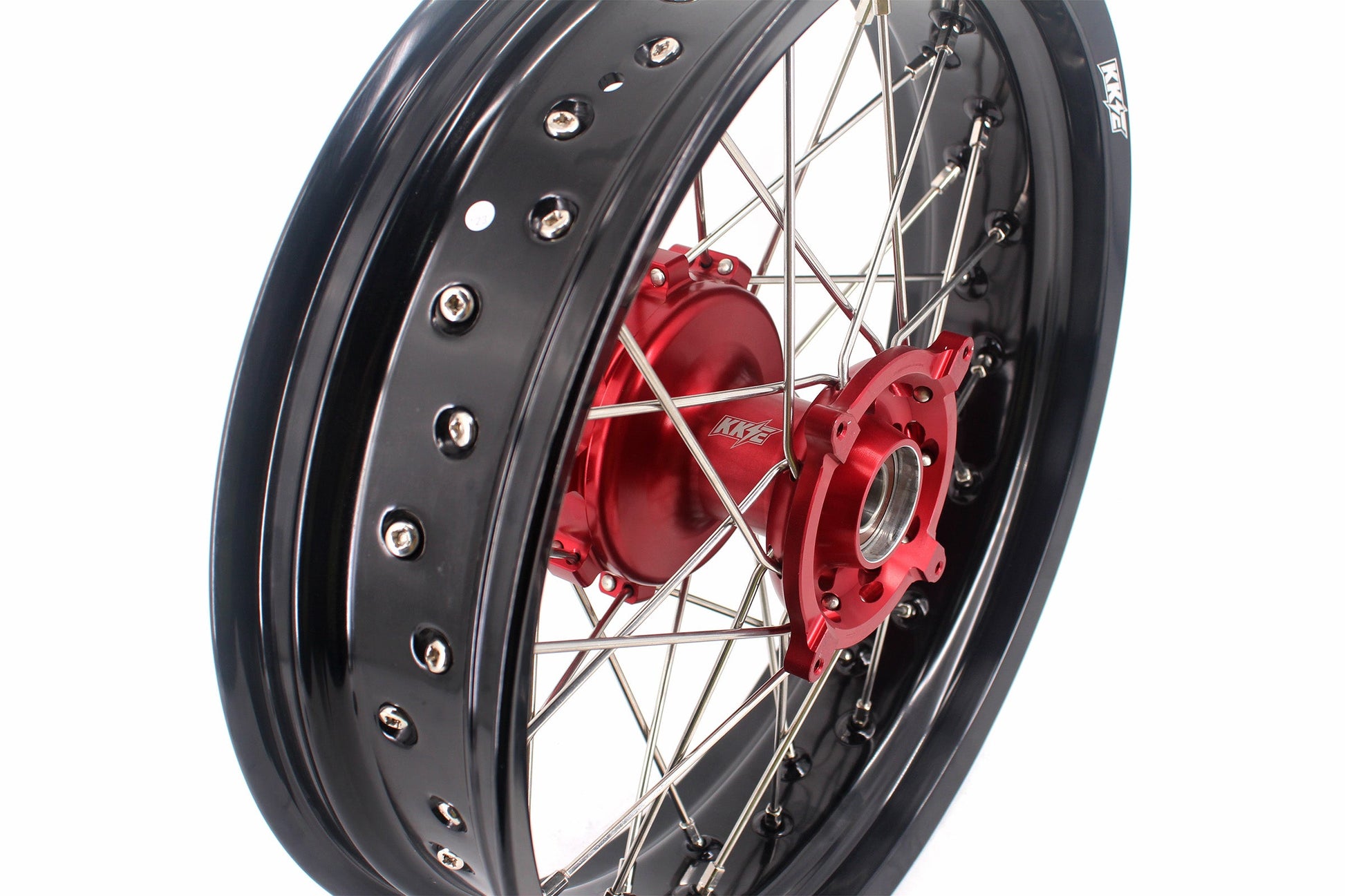 KKE 3.5 & 4.25 Cush Drive Supermoto Rims for HONDA CRF250R/450R 2002-2012 Red&Black - Howling Moto