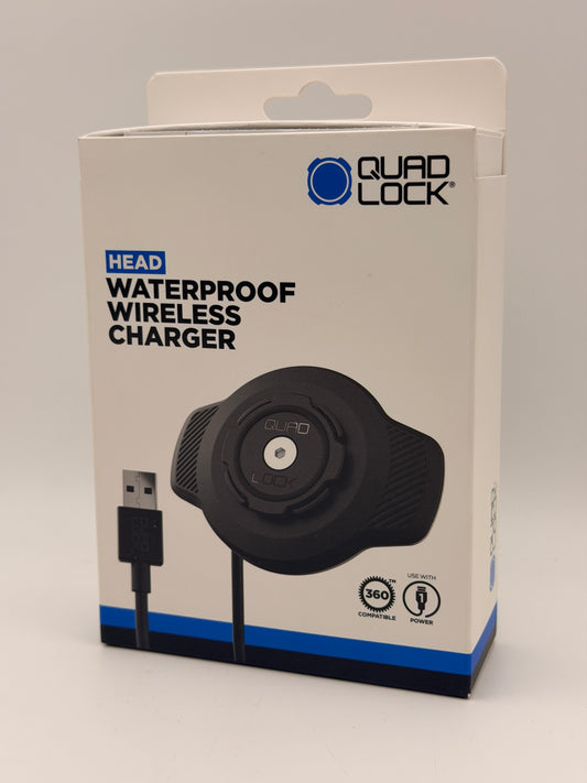 Quad Lock Weatherproof Wireless Charging Head – IP66, Fast Charge, Quad Lock 360 Compatible