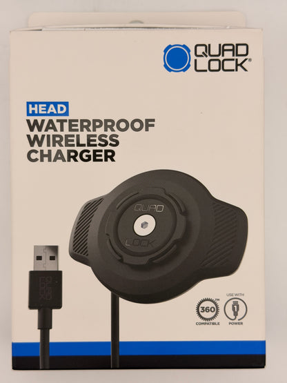 Quad Lock Weatherproof Wireless Charging Head – IP66, Fast Charge, Quad Lock 360 Compatible