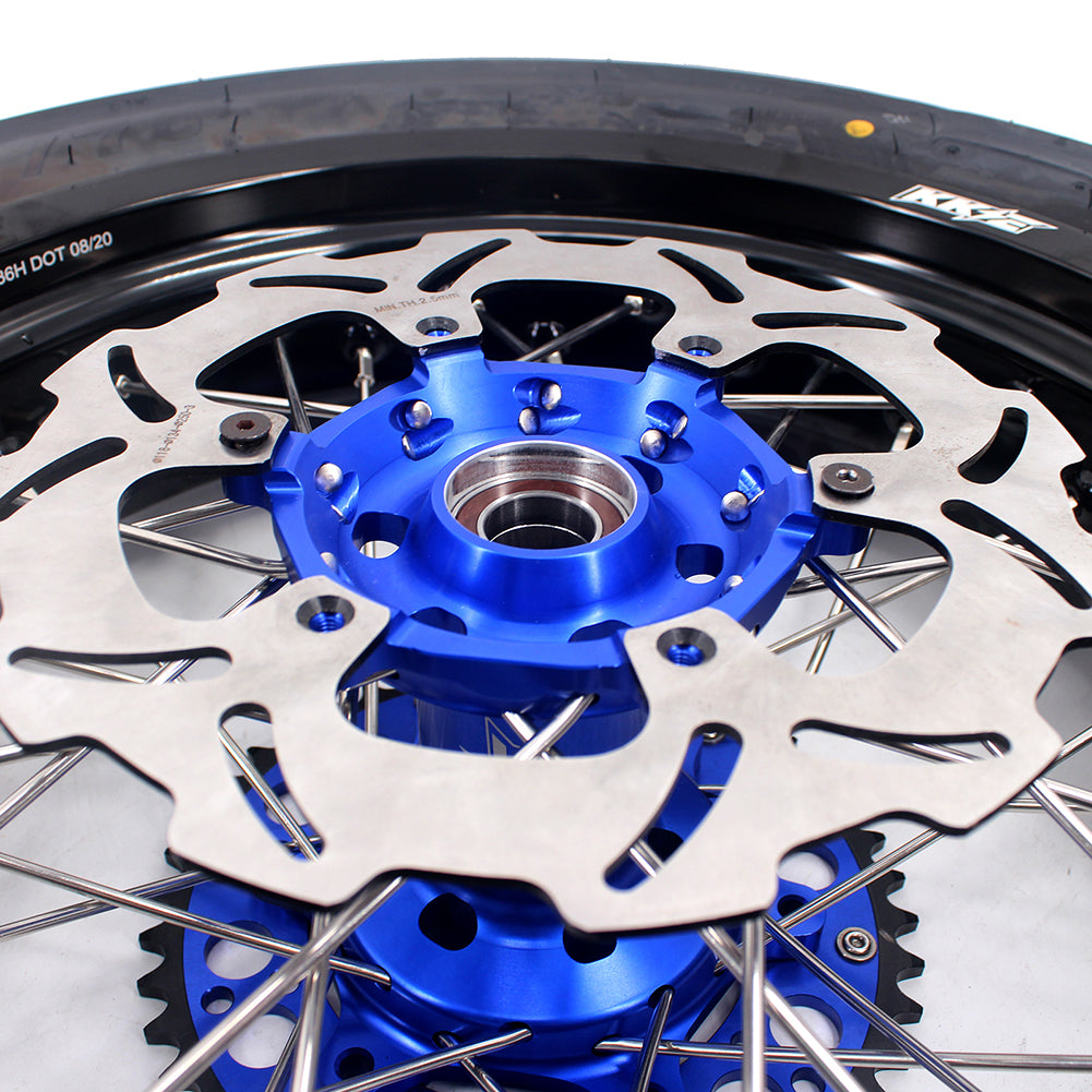 KKE 17 Inch Supermoto Rims Tires For YAMAHA WR250F 2001-2019 WR450F 2003-2018 - Howling Moto