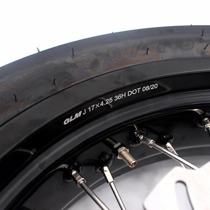 KKE 17 Inch Supermoto Rims Tires For YAMAHA WR250F 2001-2019 WR450F 2003-2018 - Howling Moto