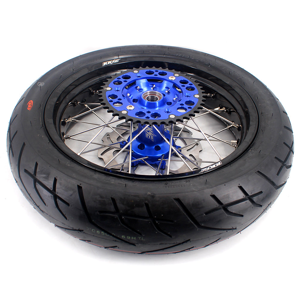 KKE 17 Inch Supermoto Rims Tires For YAMAHA WR250F 2001-2019 WR450F 2003-2018 - Howling Moto