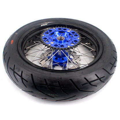 KKE 17 Inch Supermoto Rims Tires For YAMAHA WR250F 2001-2019 WR450F 2003-2018 - Howling Moto