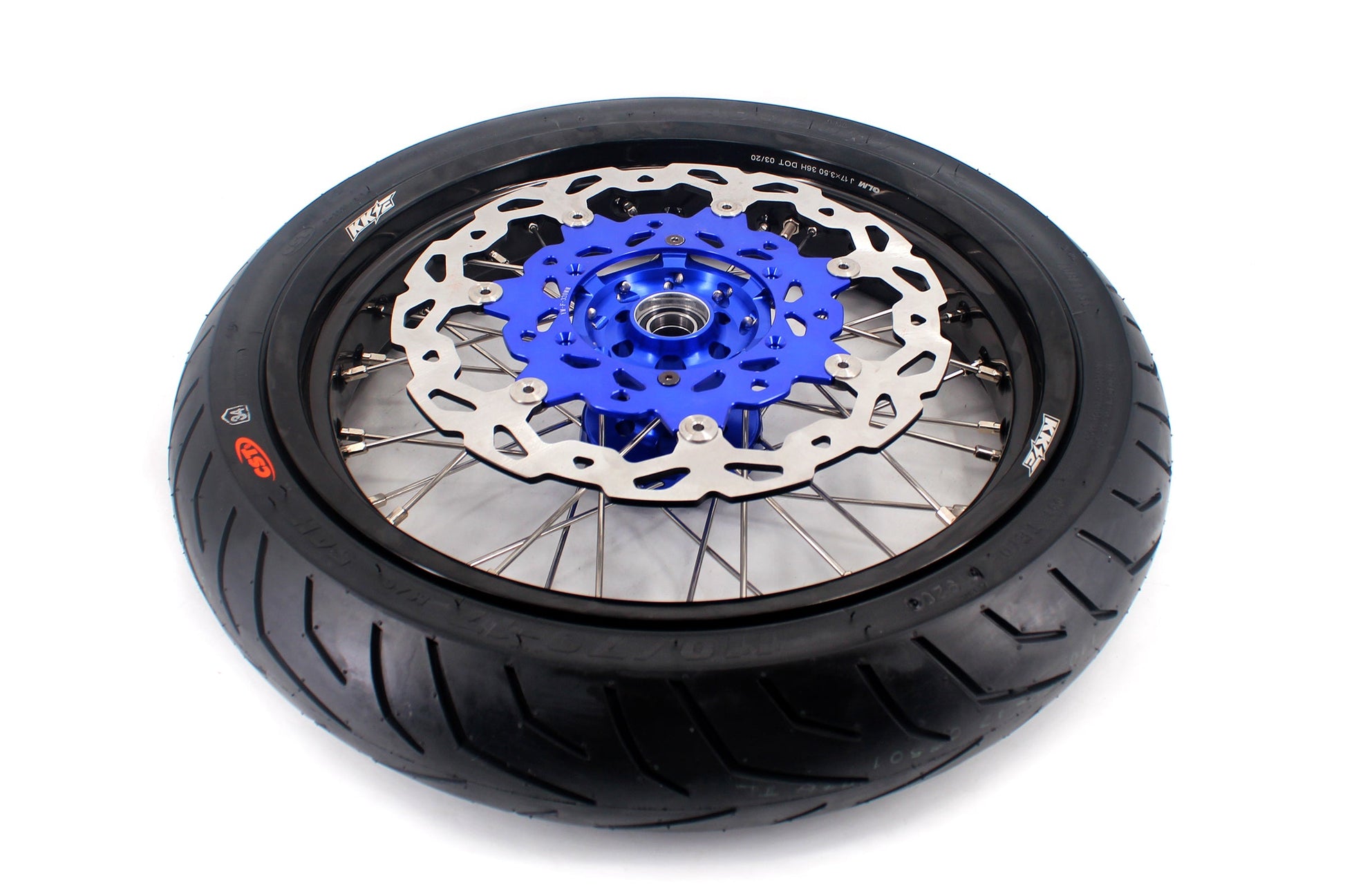 KKE 17inch For YAMAHA WR250F 2020-2025 WR450F 2019-2025 Supermoto Wheels CST Tires Rims - Howling Moto