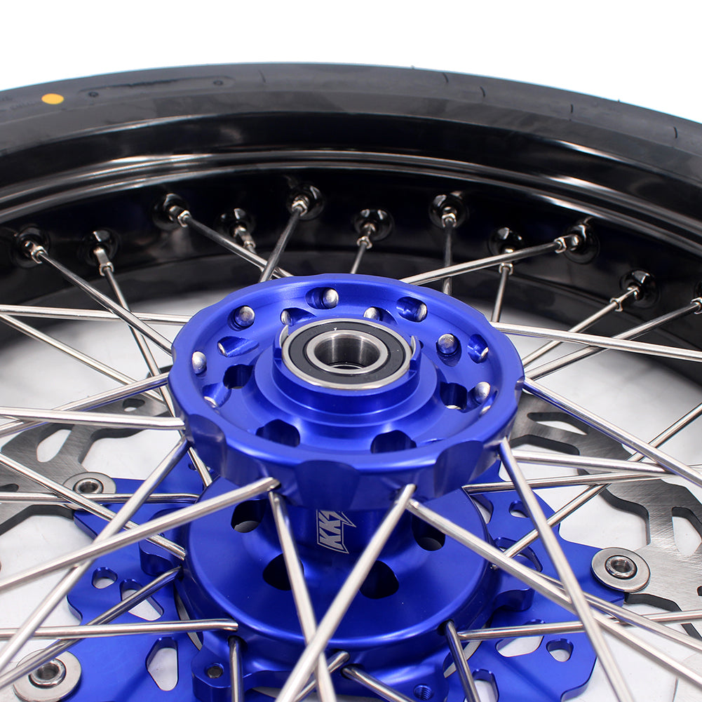 KKE 17 Inch Supermoto Rims Tires For YAMAHA WR250F 2001-2019 WR450F 2003-2018 - Howling Moto