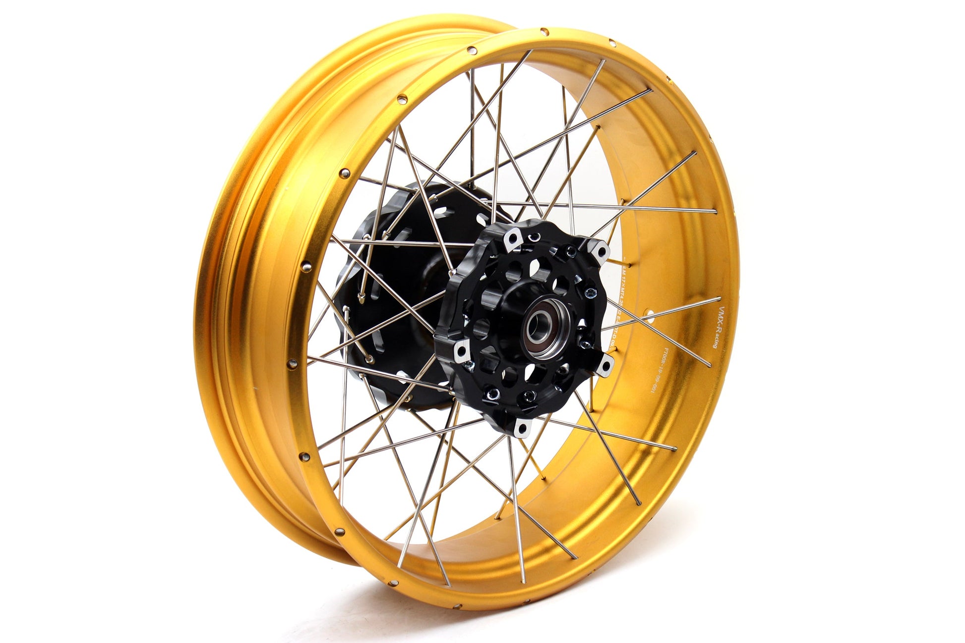 VMX 3.0*19 & 4.25*17 Tubeless Wheels Rims Fit for BMW F700GS 2012 - 2018 Gold Rims Black Hubs - Howling Moto