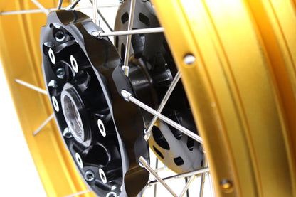 VMX 3.0*19 & 4.25*17 Tubeless Wheels Rims Fit for BMW F700GS 2012 - 2018 Gold Rims Black Hubs - Howling Moto