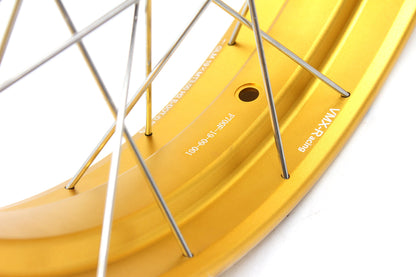 VMX 3.0*19 & 4.25*17 Tubeless Wheels Rims Fit for BMW F700GS 2012 - 2018 Gold Rims Black Hubs - Howling Moto