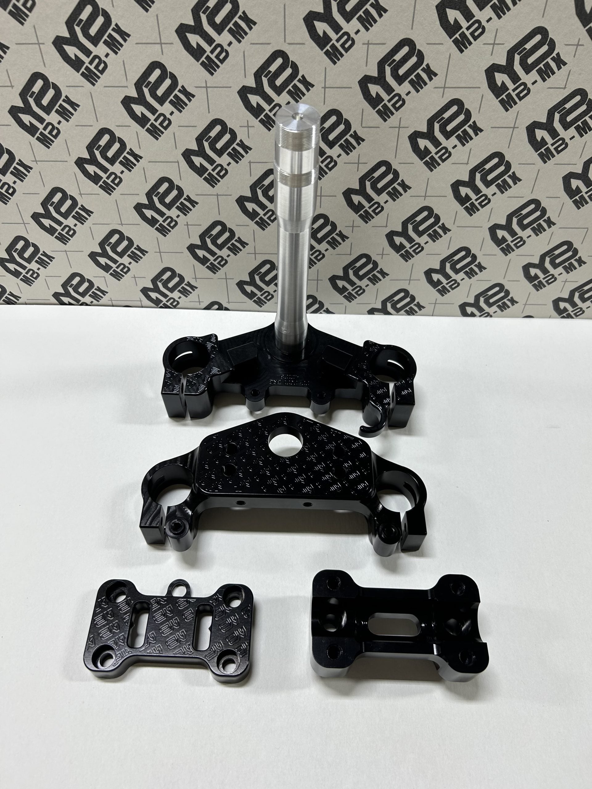 Set: fork guide with triple clamp + steering bearing - for Simson