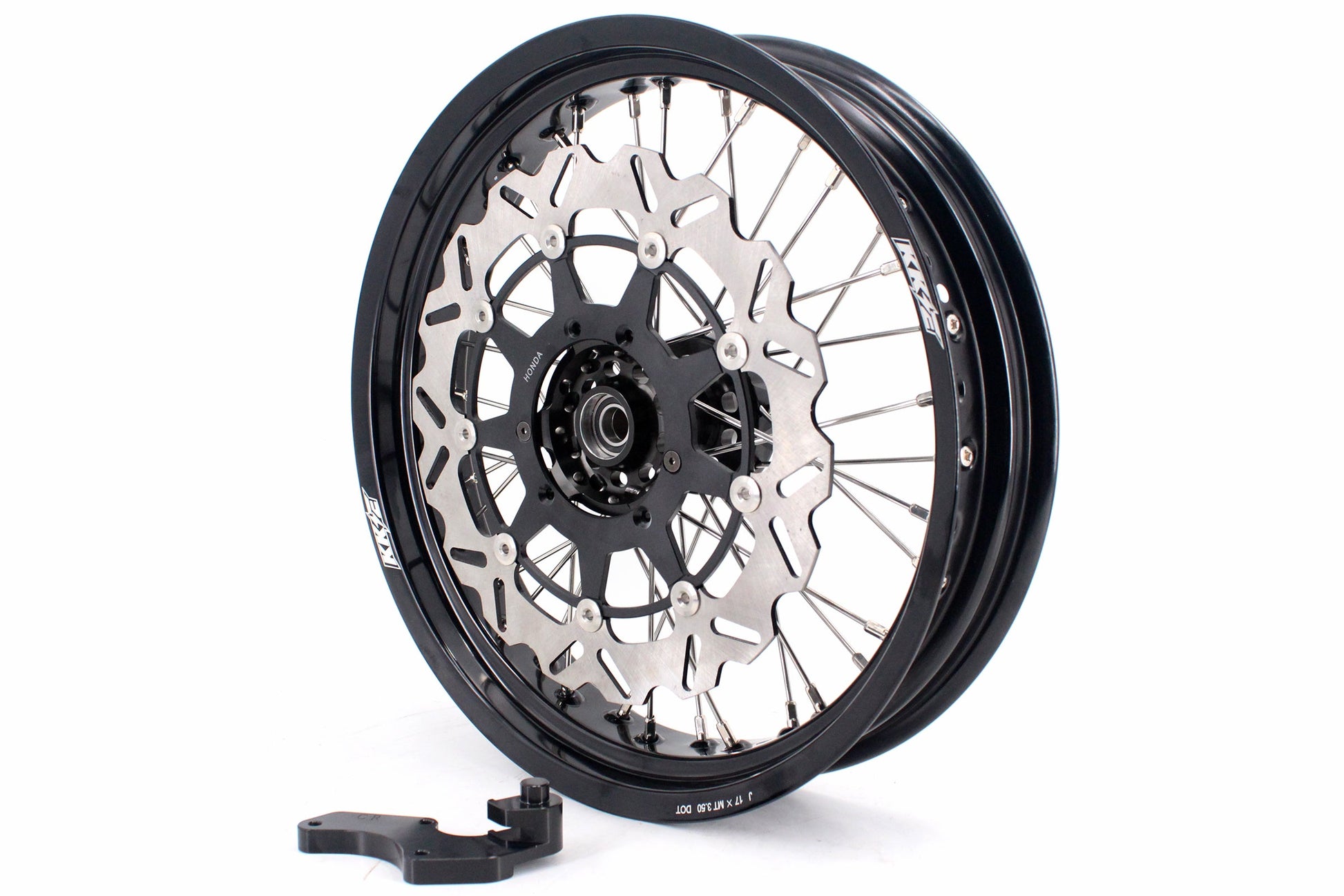 KKE 17 inch Supermoto Wheels Rims for HONDA XR650L 1993-2024 Black Hub Discs - Howling Moto