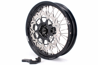 KKE 17 inch Supermoto Wheels Rims for HONDA XR650L 1993-2024 Black Hub Discs - Howling Moto