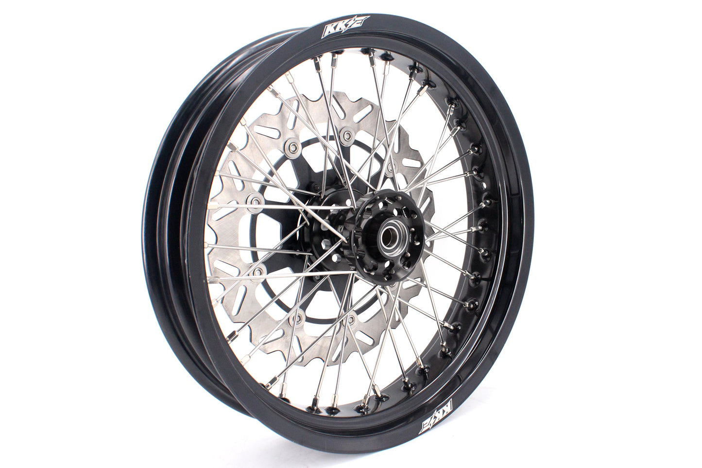 KKE 17 inch Supermoto Wheels Rims for HONDA XR650L 1993-2024 Black Hub Discs - Howling Moto