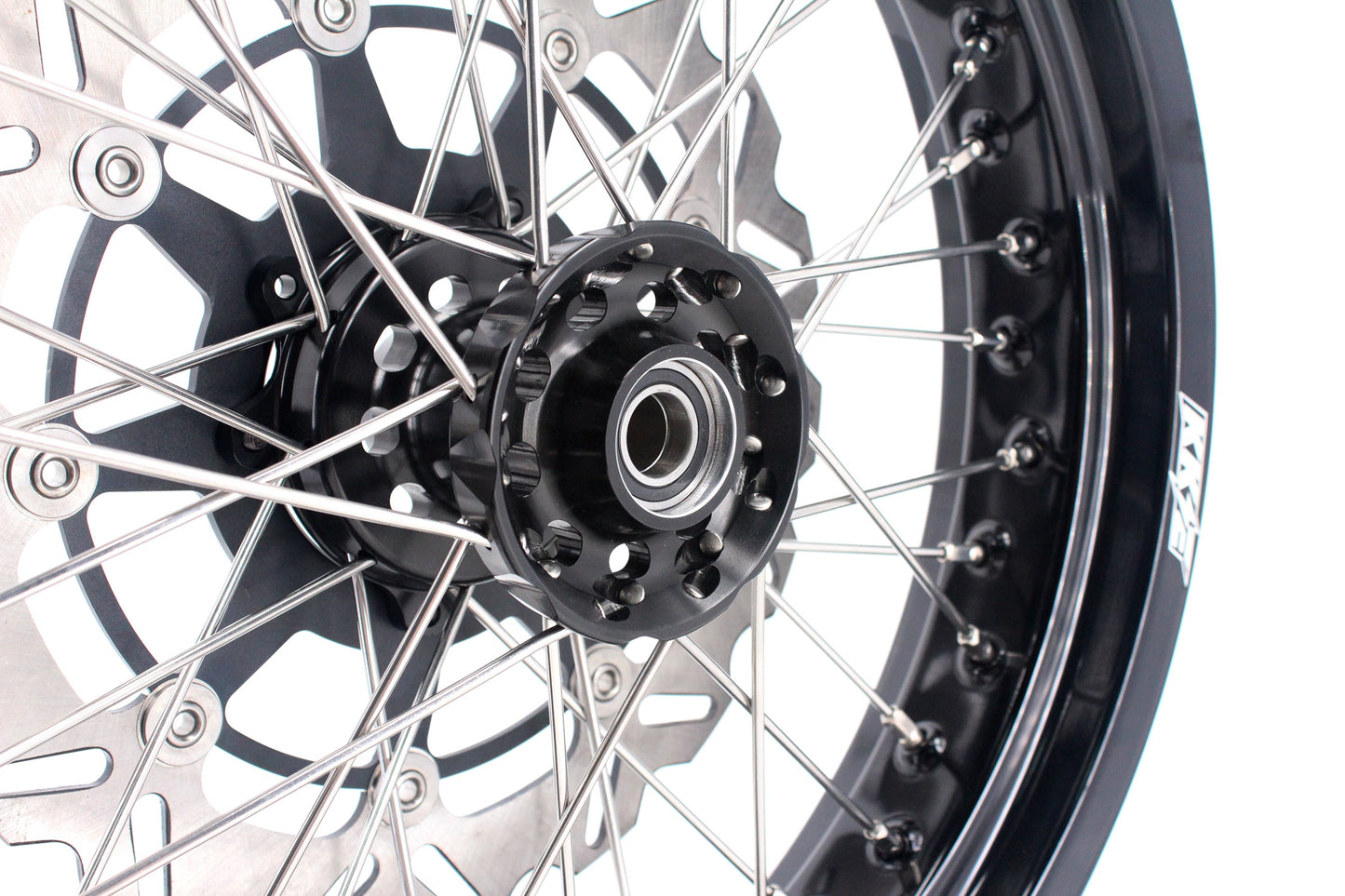 KKE 17 inch Supermoto Wheels Rims for HONDA XR650L 1993-2024 Black Hub Discs - Howling Moto