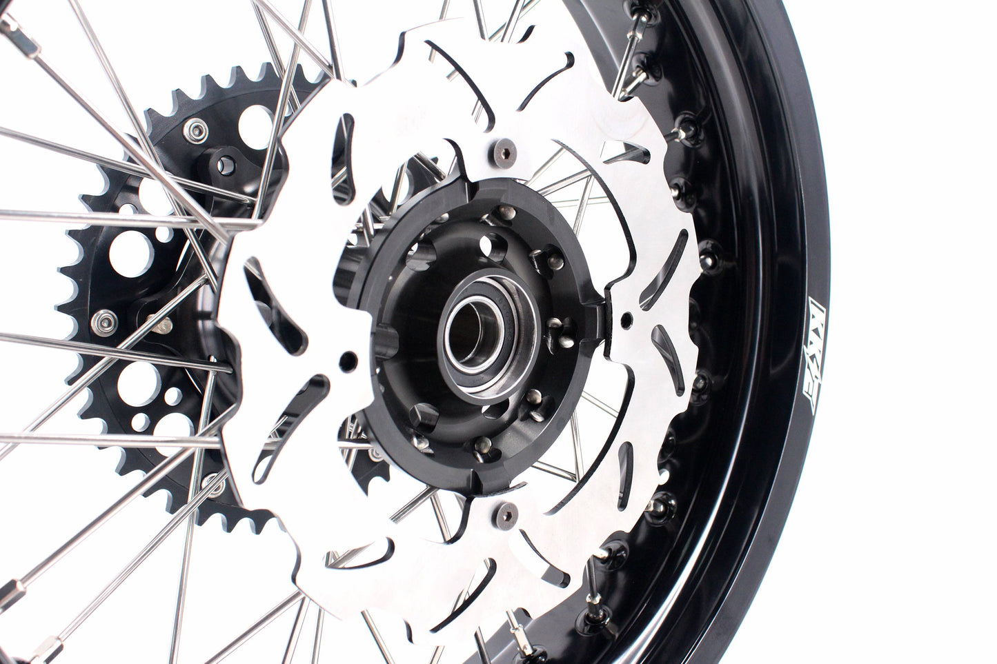KKE 17 inch Supermoto Wheels Rims for HONDA XR650L 1993-2024 Black Hub Discs - Howling Moto