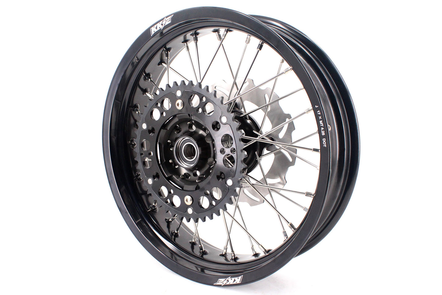 KKE 17 inch Supermoto Wheels Rims for HONDA XR650L 1993-2024 Black Hub Discs - Howling Moto