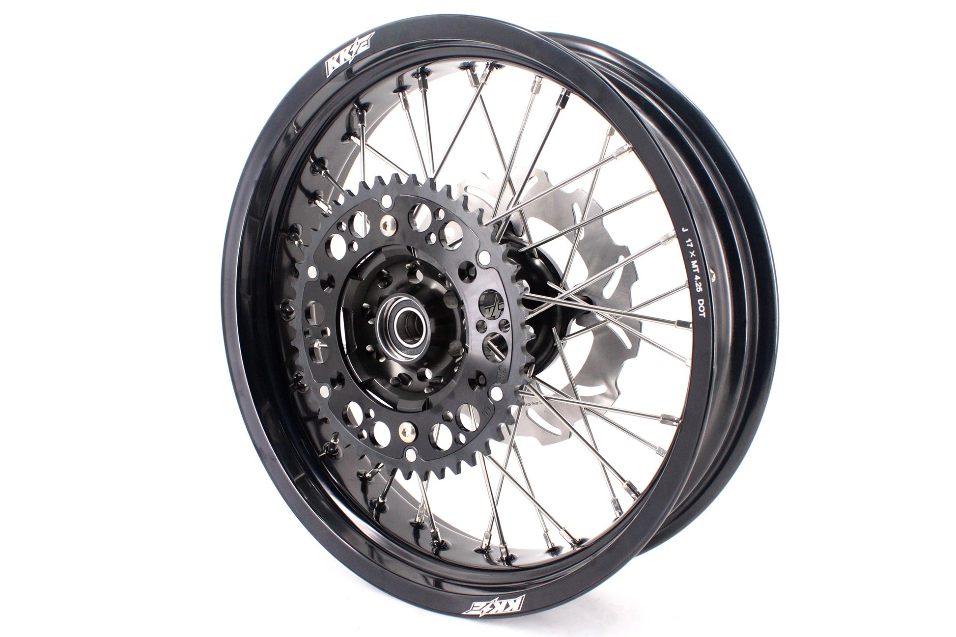 KKE 17 inch Supermoto Wheels Rims for HONDA XR650L 1993-2024 Black Hub Discs - Howling Moto