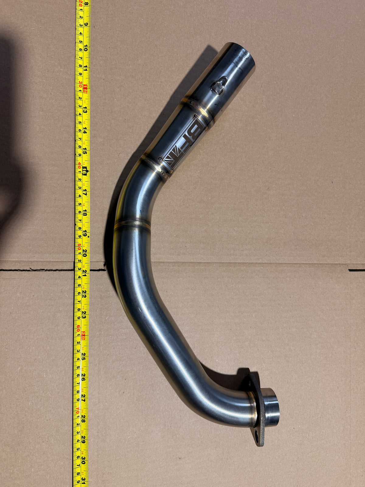 Open-box WickedGrom Honda CB300R exhaust header, 2-inch stainless steel pipe
