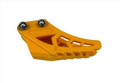eDirtyBike replacement chain guide slider for DirtyBike, Talaria Sting, Rawrr Mantis X, and Mantis Mini models, shown on the chain guide.